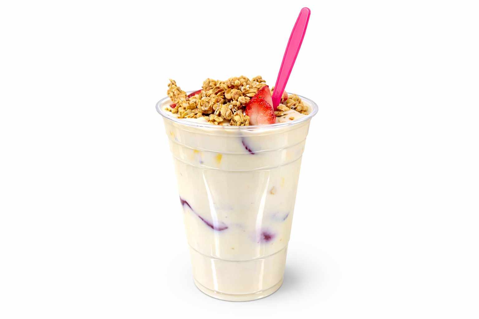 Plain Michoacana-style yogurt with fruit and granola